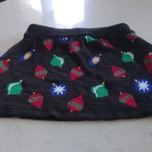 Festive Patterned Black Skirt